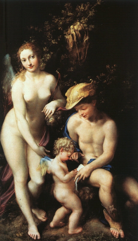 Antonio Allegri, dit Il Correggio, le Correge (1489-1534) - leducation de Cupidon.JPG